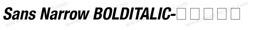 Sans Narrow BOLDITALIC字体转换